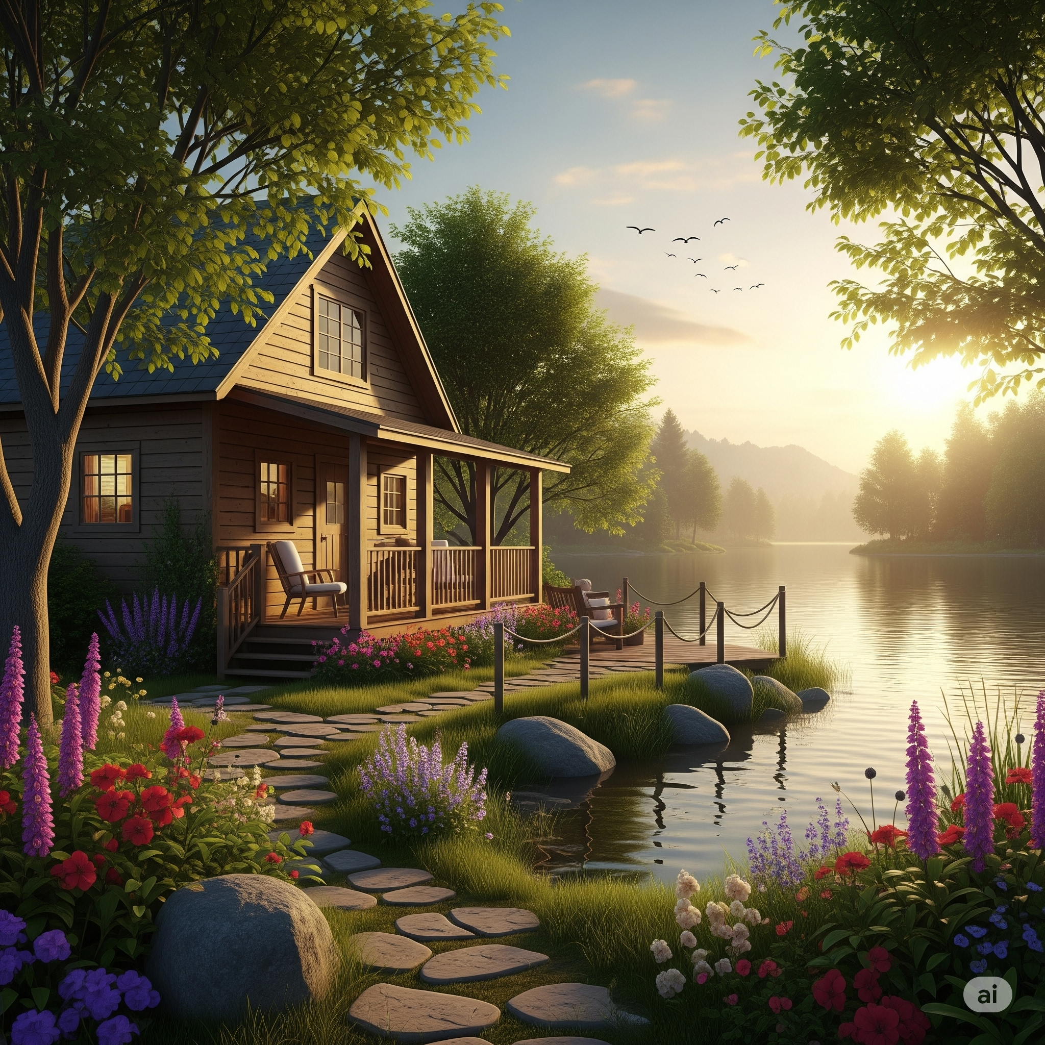 Blossoms by the Lake